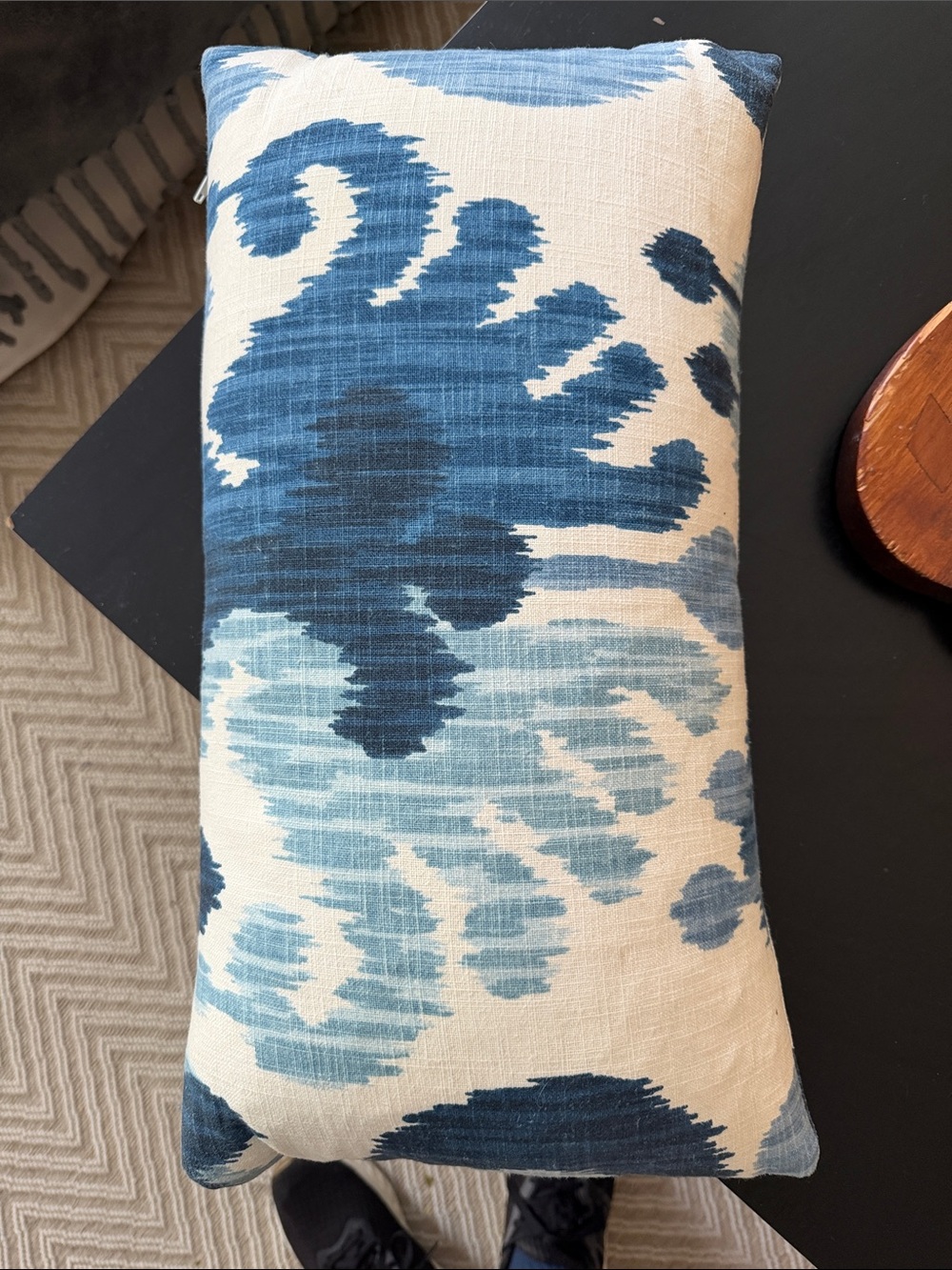 Ballard designs Blue & White Decorative Lumbar Pillow - Home Accents